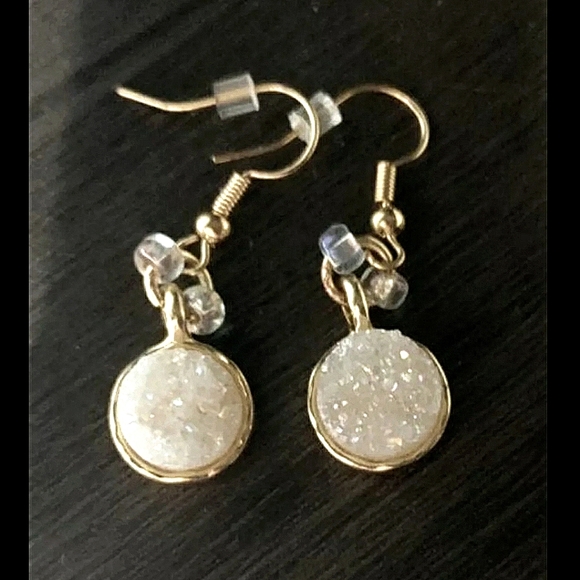 Druzy Crystal Earrings - Picture 2 of 2